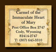 Carmelite Monks Wyoming address